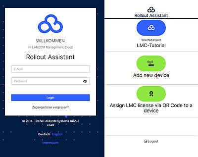 Screenshot of the Rollout Assistant