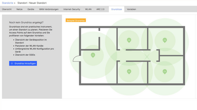 Screenshot: Vorab-Anlegung von Grundrissen in der R&S®LMC