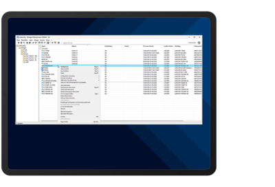 Screenshot of LANconfig on a display