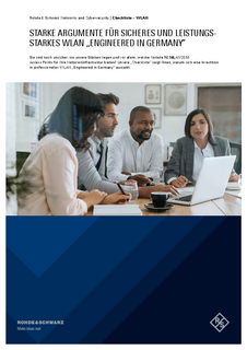 Flyer mit Argumentationsvorteilen R&S Networks and Cybersecurity WLAN