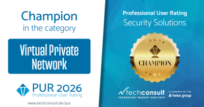 PUR award 2026 in the category „Virtual Private Network“