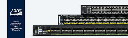 Headerbanner mit R&S®LANCOM Switches