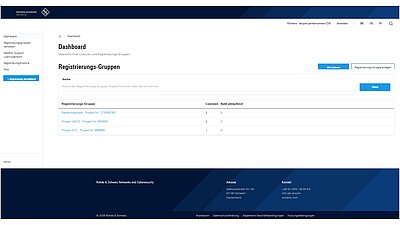 Screenshot des R&S®NC Support Portals