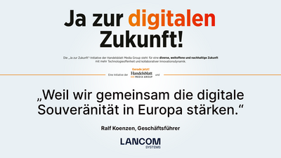 "Ja zur digitalen Zukunft"-Initiative der Handelsblatt Gruppe und Rohde & Schwarz Networks and Cybersecurity