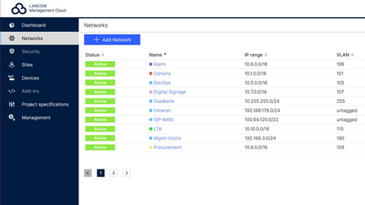 Screenshot: Add networks in the R&S®LMC