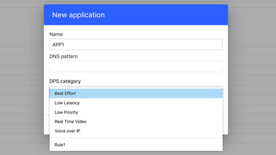 Screenshot: Set DPS category in the R&S®LMC