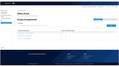 Capture d'écran du R&S®NC Support Portal