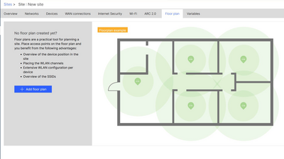 Screenshot: Preliminary layout of floor plans in the R&S®LMC