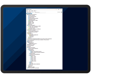 Screenshot of LANmonitor on a display
