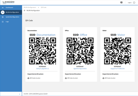 WEBconfig Client-Anmeldung mit QR-Code