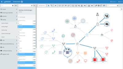 Screenshot mit den Desktop-Verbindungen des Web-Interfaces der R&S®LANCOM Unified Firewalls