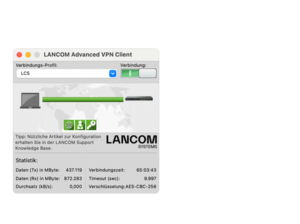 Screenshot R&S®LANCOM Advanced VPN Client macOS
