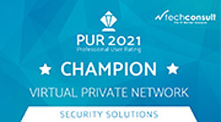 Logo zum PUR Security Solutions Award 2021 in der Kategorie „Virtual Private Network“