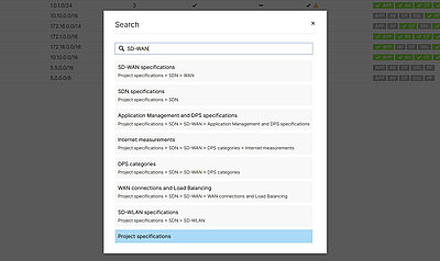 Screenshot: Searching in the R&S®LMC