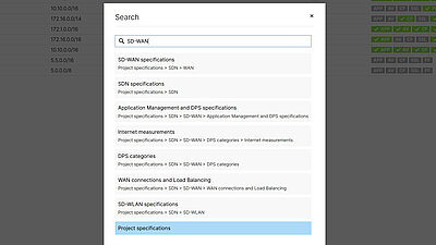 Capture d'écran : Fonction de recherche dans la R&S®LMC