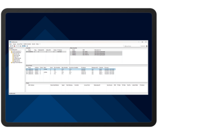 Screenshot of WLANmonitor on a display