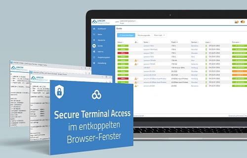 Screenshots der R&S®LMC in mehreren Browser-Fenstern