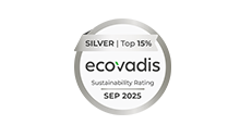 Ecovadis-Zertifikat mit Silber-Auszeichnung und Nachhaltigkeitsbewertung vom September 2025