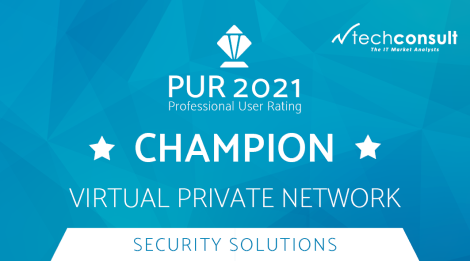 Professional User Rating 2021 Champion Award for R&S®LANCOM VPN solution
