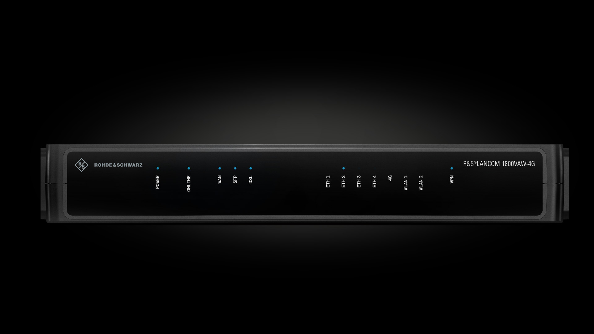 Blackline housing on a black background with the perspective from the front