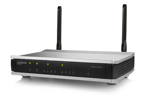 Produktbild LANCOM 1781VA-4G in schräger Frontansicht