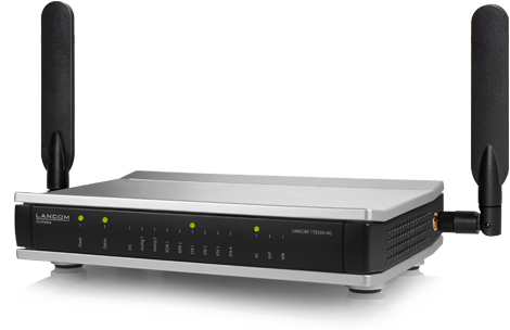 LANCOM 1783VA-4G Router in schräger Frontansicht