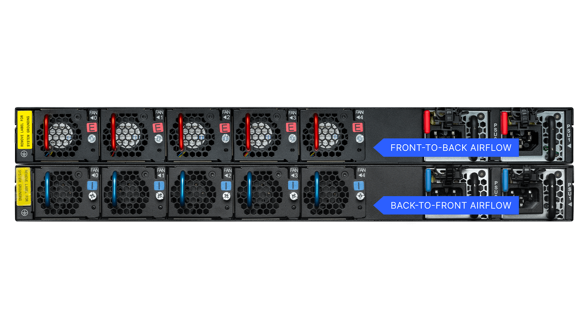 Product photo back view collage R&S®LANCOM YS-7154CF