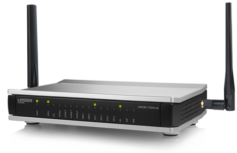 Produktbild LANCOM 1793VA-4G Router in schräger Frontansicht